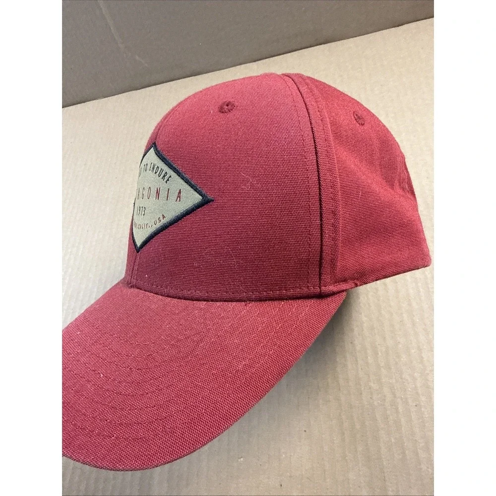 Patagonia Hat Cap Snapback Adult Red With Diamond Shape Logo, Built To Last